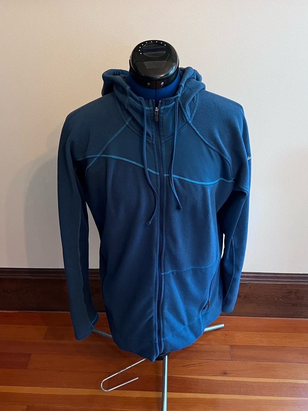 Columbia Omni-Shield Full Zip Fleece Hoodie Jacket Blue Women’s Size Large